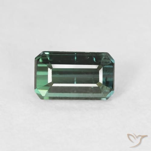 0.66ct Natural Verde multicolor turmalina, Corte Octágono / Esmeralda, VS-SI, Photo A