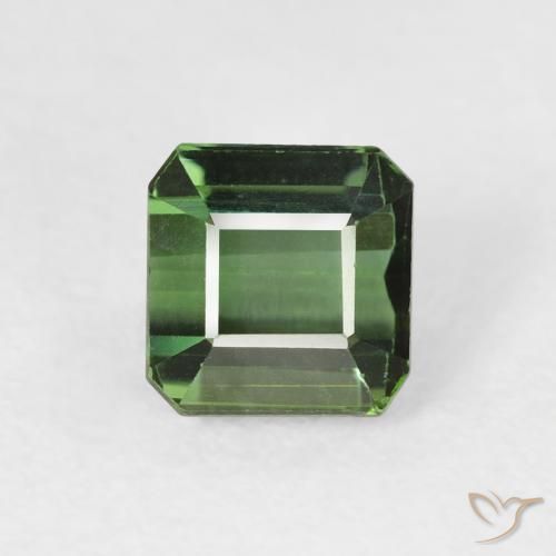 1.42ct Natural Verde bosque Turmalina, corte esmeralda, VVS