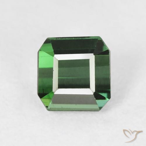 1.03ct Natural Verde oscuro Turmalina, corte esmeralda, VVS