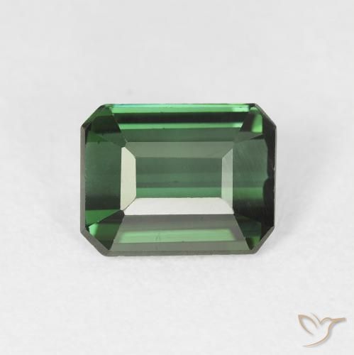 1.51ct Natural Verde marrón Turmalina, corte esmeralda, VVS-VS