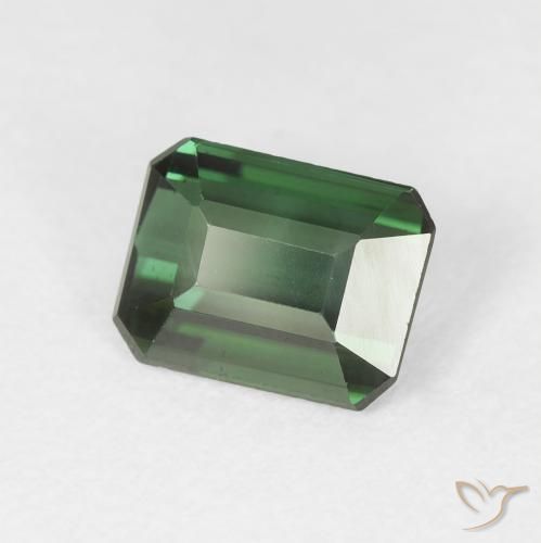 Turmalina Verde marrón natural de 1.51 ct, Corte Octágono / Esmeralda, VVS-VS