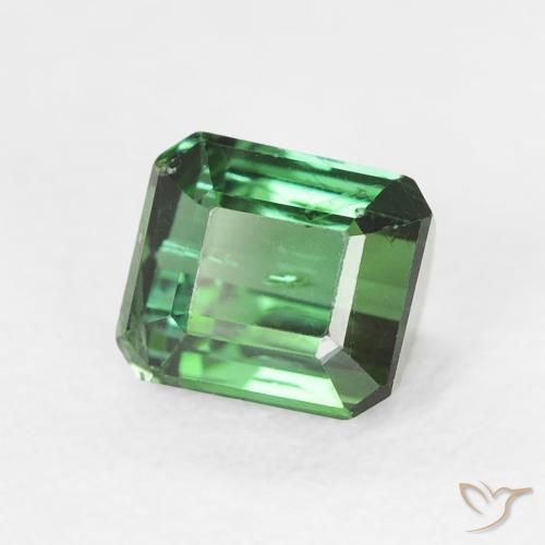 Turmalina Verde pino natural de 0.92 ct, Corte Octágono / Esmeralda, VS
