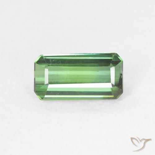 0.77ct Natural Verde medio Turmalina, corte esmeralda, VS