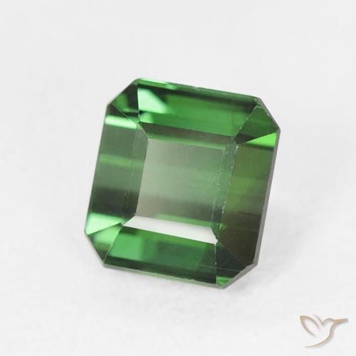 Turmalina Verde intenso natural de 0.95 ct, Corte Octágono / Esmeralda, VVS