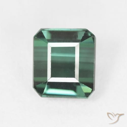 1.35ct Natural Verde frío Turmalina, corte esmeralda, VVS-VS