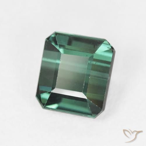 Turmalina Verde frío natural de 1.35 ct, Corte Octágono / Esmeralda, VVS-VS