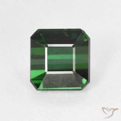 1.72ct Natural Verde bosque turmalina, corte esmeralda, VS