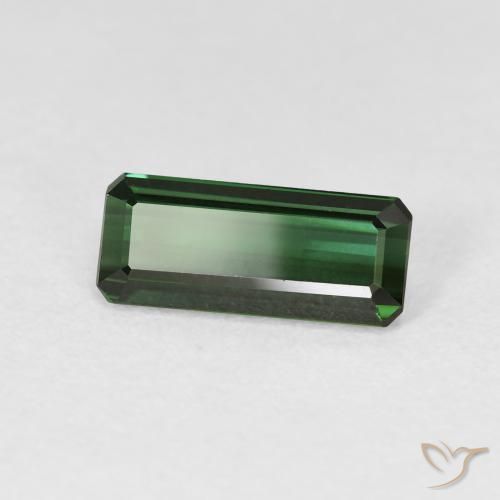 Turmalina Verde oscuro natural de 2.07 ct, Corte Octágono / Esmeralda, VVS-VS