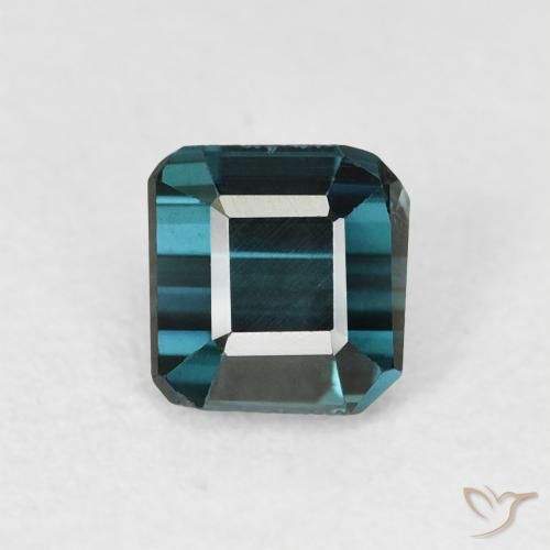 0.72ct Natural Azul marino intenso Turmalina, corte esmeralda, VVS-VS