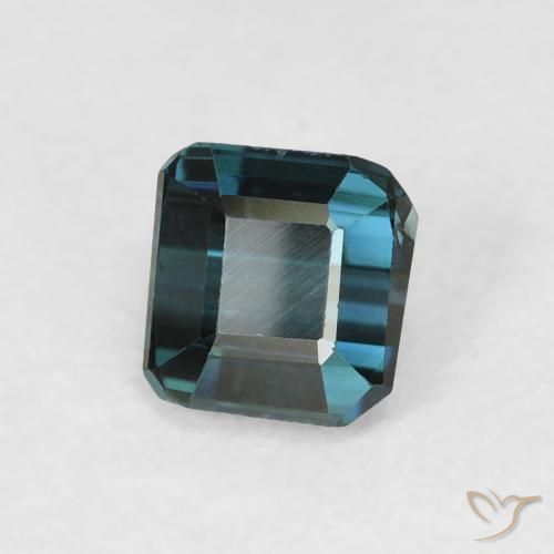 Turmalina Azul marino intenso natural de 0.72 ct, Corte Octágono / Esmeralda, VVS-VS