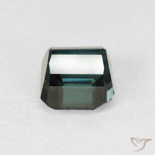 Turmalina Azul marino intenso natural de 0.72 ct, Corte Octágono / Esmeralda, VVS-VS