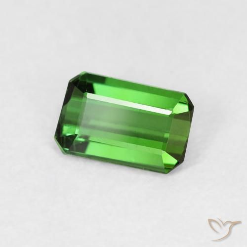 Turmalina Medium Dark-Green natural de 0.56 ct, Corte Octágono / Esmeralda, VVS-VS