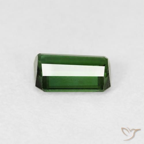 Turmalina Medium Dark-Green natural de 0.56 ct, Corte Octágono / Esmeralda, VVS-VS