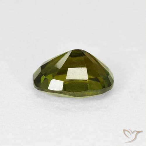 Turmalina Verde medio natural de 1.08 ct, Ovalada, VVS-VS