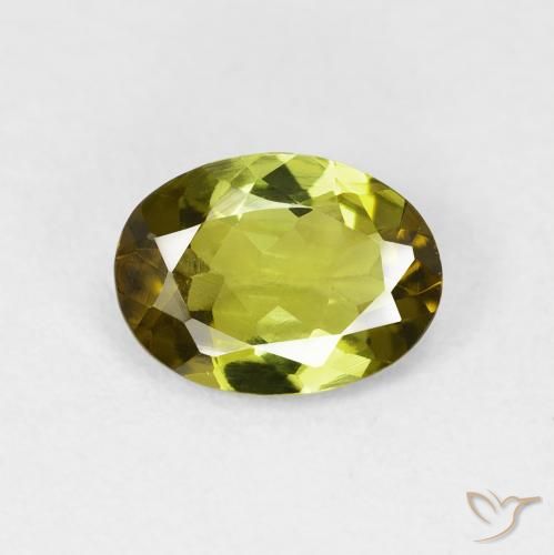 1.03ct Natural Verde terroso cálido turmalina, Ovalada, VVS-VS