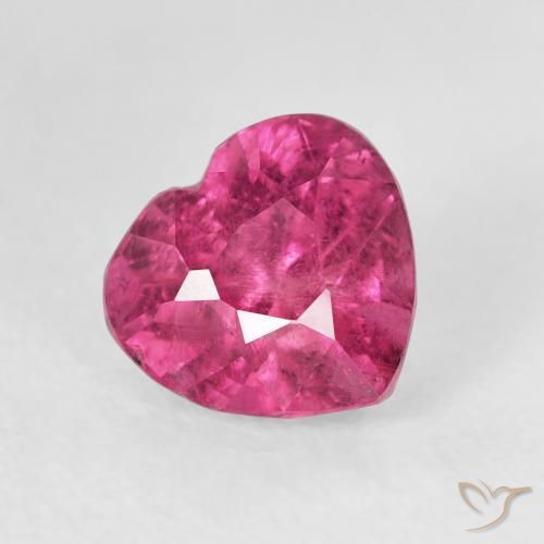 Turmalina Magenta intenso natural de 1.74 ct, Corazón, VS