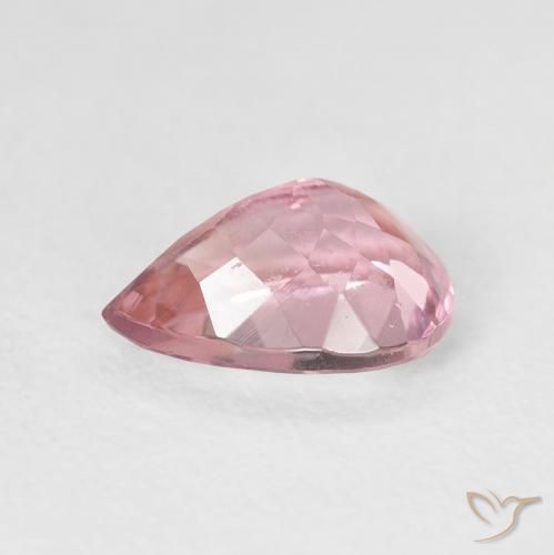 Turmalina Rosado cálido claro natural de 1.38 ct, En forma de pera, VVS-VS