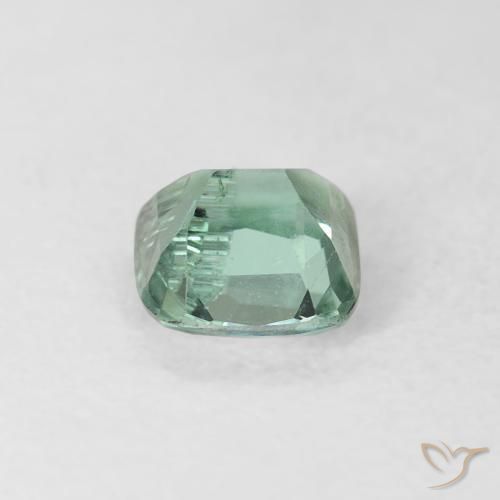 Turmalina Verde azulado natural de 0.85 ct, Forma Cojín, VS-SI
