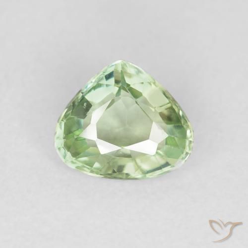 0.94ct Natural Verde salvia muy claro Turmalina, Trillón, VS