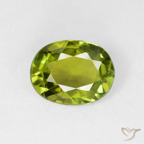 1.52ct Natural Verde oscuro turmalina, Ovalada, VS
