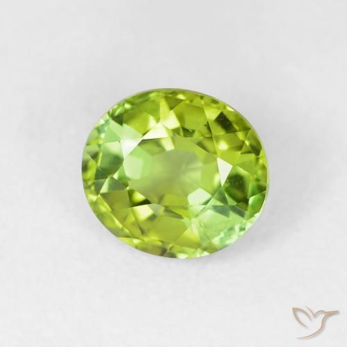 Turmalina Verde vivo claro natural de 1.65 ct, Ovalada, VVS-VS