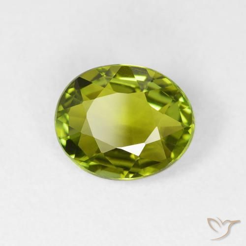 Turmalina Verde oscuro natural de 1.65 ct, Ovalada, VVS