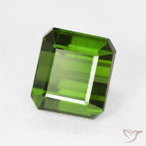 Turmalina Verde oscuro natural de 1.28 ct, Corte Octágono / Esmeralda, VS