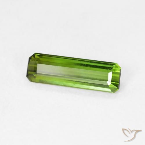 Turmalina Verde oscuro natural de 0.77 ct, Corte Octágono / Esmeralda, VVS-VS