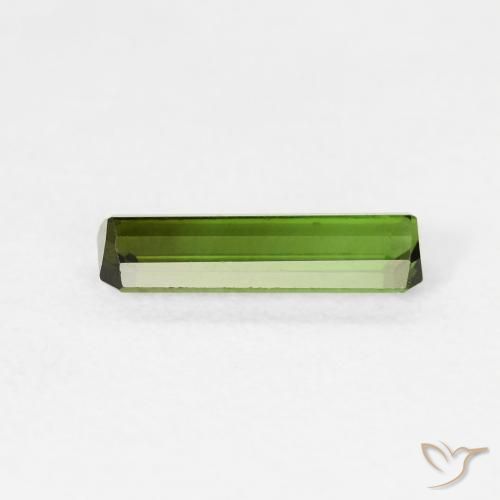 Turmalina Verde oscuro natural de 0.77 ct, Corte Octágono / Esmeralda, VVS-VS
