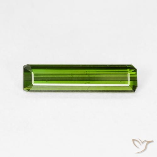 1.29ct Natural Verde cálido Turmalina, corte esmeralda, VVS-VS