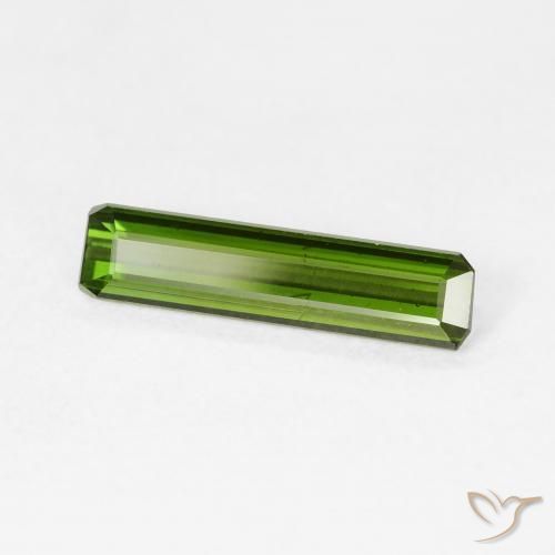 Turmalina Verde cálido natural de 1.29 ct, Corte Octágono / Esmeralda, VVS-VS