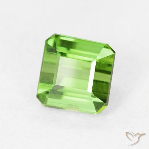 Turmalina Verde oscuro natural de 0.66 ct, Corte Octágono / Esmeralda, VVS-VS
