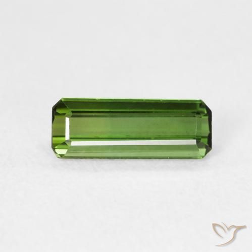 0.69ct Natural Verde medio Turmalina, corte esmeralda, VVS-VS