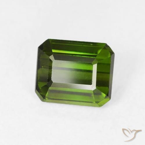 Turmalina Verde terroso natural de 0.80 ct, Corte Octágono / Esmeralda, VS