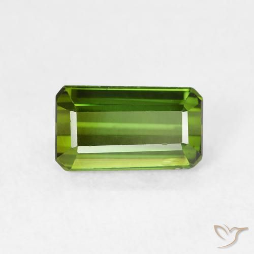 1.03ct Natural Verde bosque Turmalina, corte esmeralda, VVS-VS