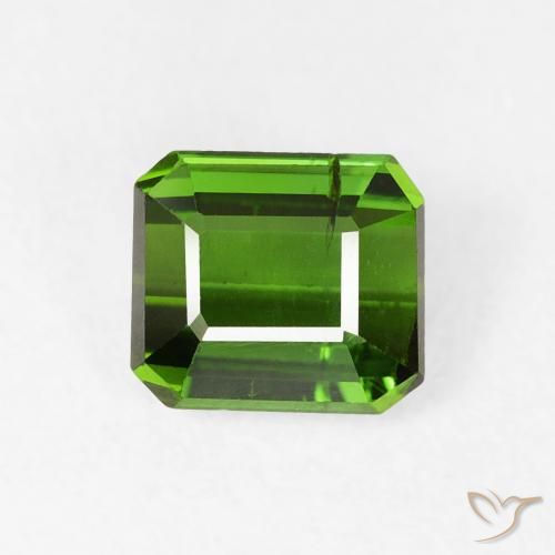 0.84ct Natural Verde oscuro Turmalina, corte esmeralda, VS-SI