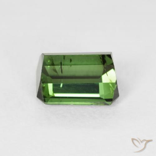 Turmalina Medium Dark-Green natural de 1.08 ct, Corte Octágono / Esmeralda, VS-SI
