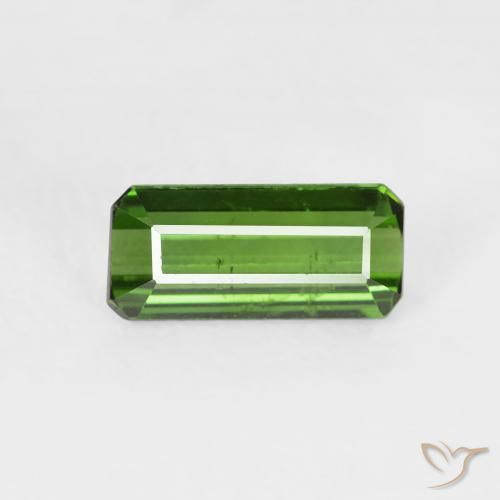 0.73ct Natural Verde bosque Turmalina, corte esmeralda, VS