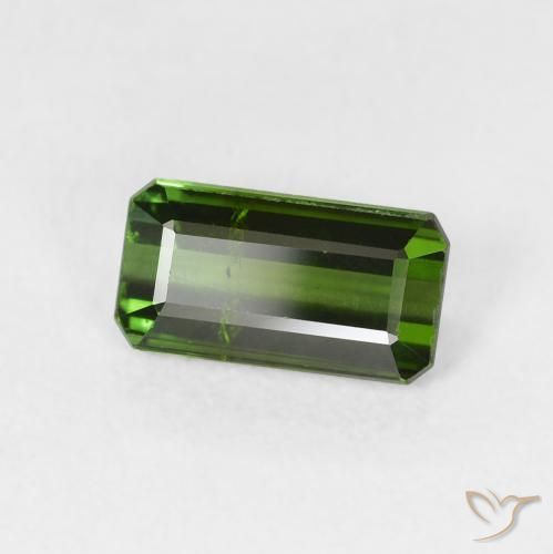 Turmalina Verde oscuro natural de 0.98 ct, Corte Octágono / Esmeralda, VS-SI