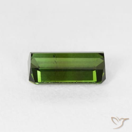 Turmalina Verde oscuro natural de 0.98 ct, Corte Octágono / Esmeralda, VS-SI
