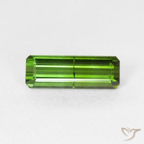 1.12ct Natural Verde oscuro Turmalina, corte esmeralda, VS-SI