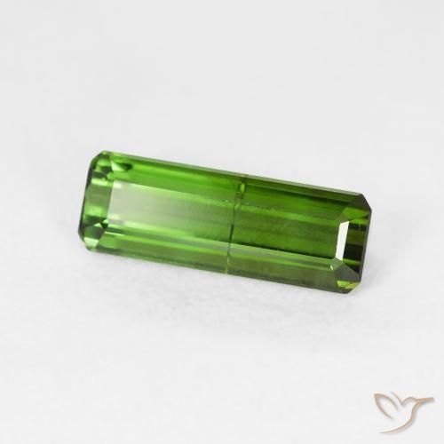 Turmalina Verde oscuro natural de 1.12 ct, Corte Octágono / Esmeralda, VS-SI