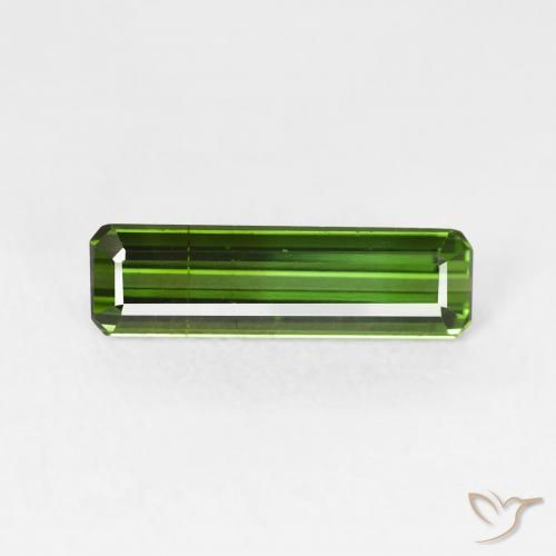 1.36ct Natural Verde bosque Turmalina, corte esmeralda, VS