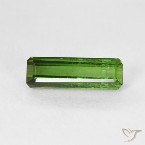 1.22ct Natural Verde medio Turmalina, corte esmeralda, VS