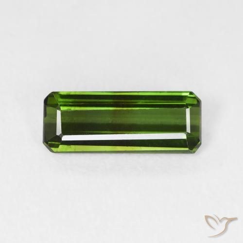 1.04ct Natural Verde bosque Turmalina, corte esmeralda, VS