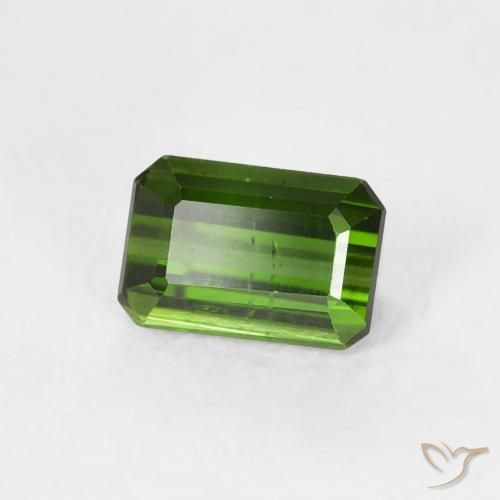 Turmalina Verde oscuro natural de 0.60 ct, Corte Octágono / Esmeralda, VS