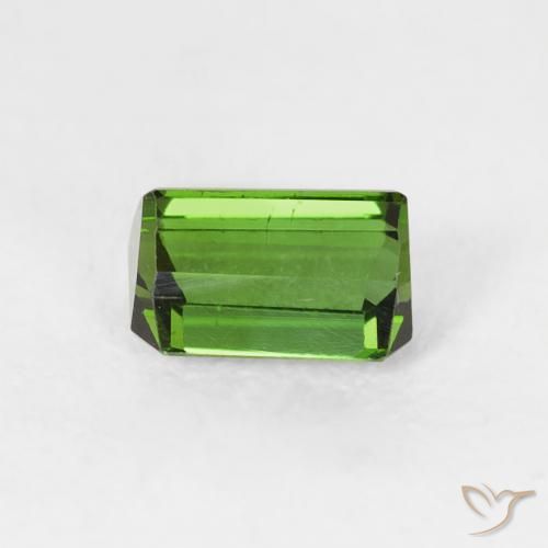Turmalina Verde oscuro natural de 0.60 ct, Corte Octágono / Esmeralda, VS