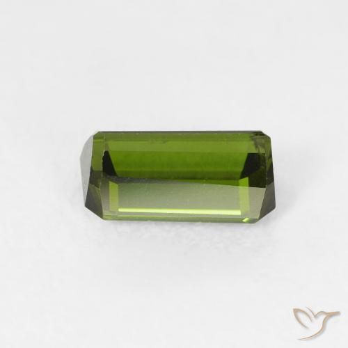 Turmalina Verde bosque natural de 0.72 ct, Corte Octágono / Esmeralda, VS