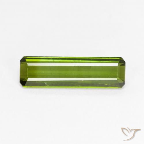 2.02ct Natural Verde terroso Turmalina, corte esmeralda, VS