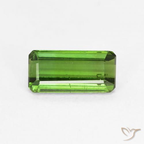 1.08ct Natural Verde oscuro Turmalina, corte esmeralda, VS